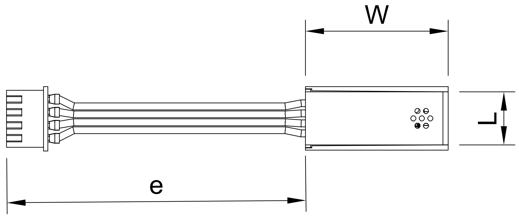 Dimensions RHT1 analog temperature and humidity module