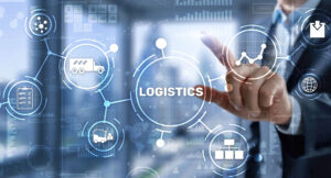 Logistic network distribution and transport concept. Goods delivery